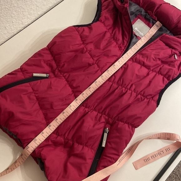 BENCH Pink Hooded Quilted Puffer Vest Size Small - Picture 8 of 9